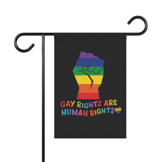 Gay Rights are Human Rights - Pride Garden Banner - Celebratory Flag, Home Decor, LGBTQ+ Rights Decoration, Garden Decor, Activism Symbol